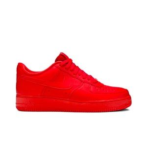 Red Air Force ones with pink laces also has creases can come in original box